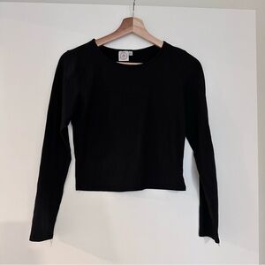 Basic Cropped Black Long Sleeve